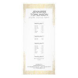 Elegantes Imitat Gold Confetti Dots Muster Werbekarte