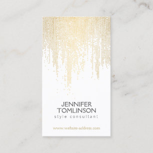Elegantes Imitat-Goldconfetti-Punkt-Muster Visitenkarte