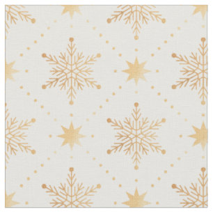 Elegantes Imitat-Goldschneeflocke-Weihnachten Stoff