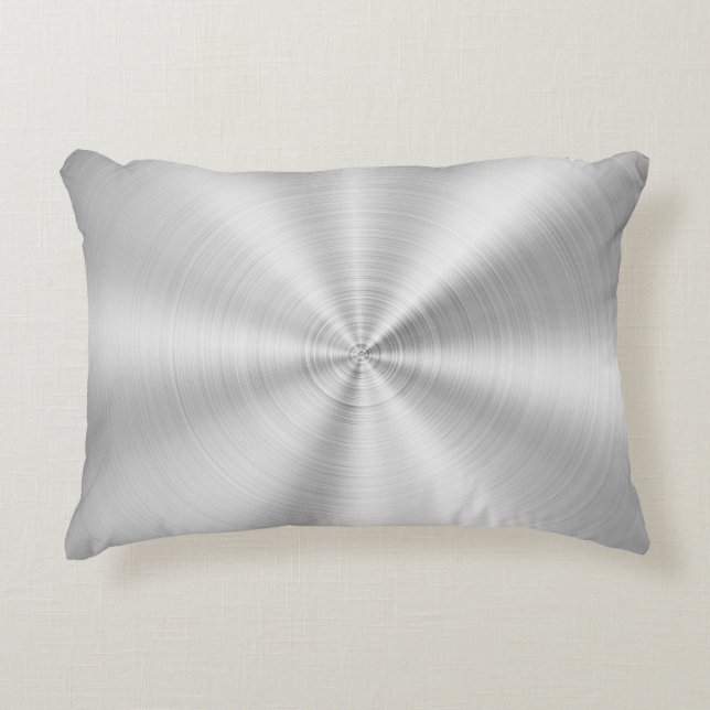 Elegantes Imitat-metallisches glänzendes Silber Dekokissen (Vorderseite)