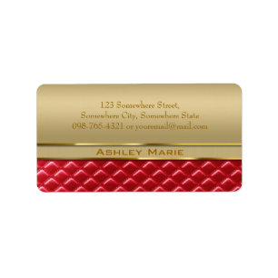 Elegantes Imitat-metallisches Gold gestepptes Adressaufkleber