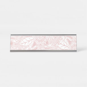 Elegantes Imitat Rose Gold Blumenmandala Design Schreibtischnamensplakette