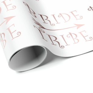 Elegantes Imitat Rose Gold Braut Stammesdesign Geschenkpapier