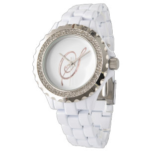 Elegantes Imitat-Rosen-Gold des Armbanduhr