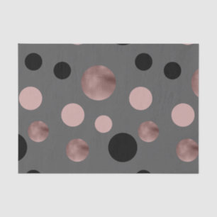 elegantes Imitat-Rosengold erröten rosa schwarze Seidenpapier