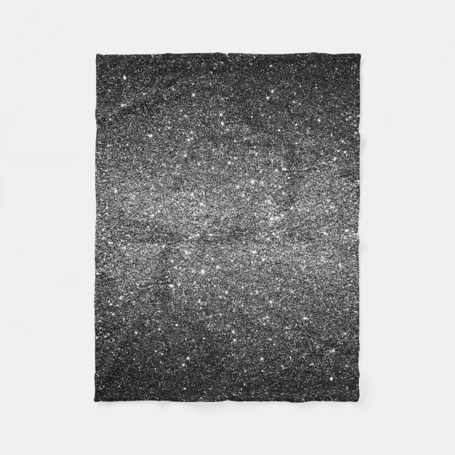 Elegantes Imitat-schwarzer Glitter Fleecedecke (Vorderseite)
