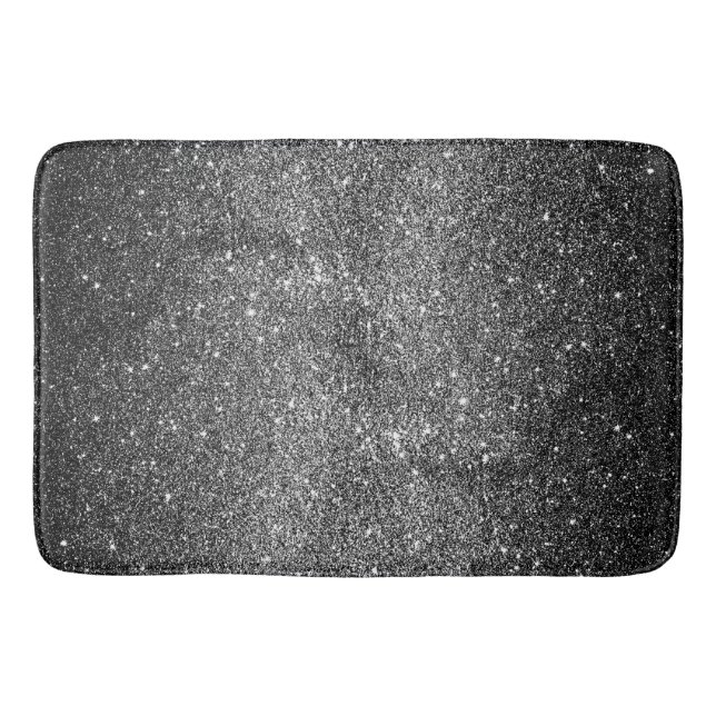 Elegantes Imitat-schwarzer Glitzer Badematte (Vorderseite)