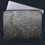 Elegantes Imitat-schwarzer Glitzer Laptopschutzhülle<br><div class="desc">Elegantes Imitat-schwarzer Glitzer</div>