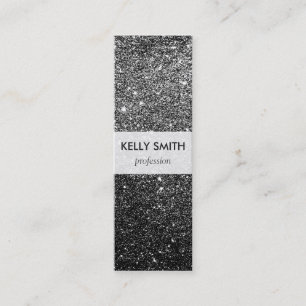 Elegantes Imitat-schwarzer Glitzer Mini Visitenkarte