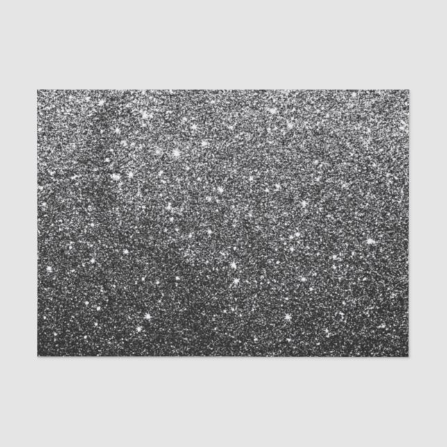 Elegantes Imitat-schwarzer Glitzer Seidenpapier (Vorderseite)