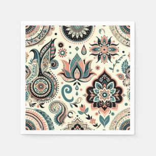 Elegantes indisches Gemustert Paper Napkins Serviette