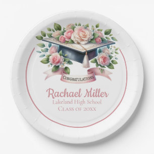 Elegantes individualisierbares Abschluss-Celebrati Pappteller