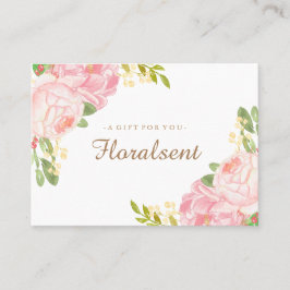 Elegantes, individualisierbares Blumengeschenkzert Rabattkarte