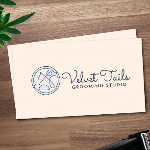 Elegantes, individualisierbares Cat & Dog-Logo für Visitenkarte