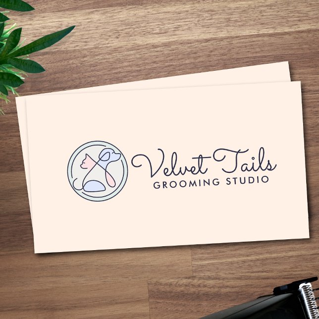 Elegantes, individualisierbares Cat & Dog-Logo für Visitenkarte (Von Creator hochgeladen)