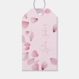 Elegantes, individualisierbares Pink-Petal-Geschen Geschenkanhänger