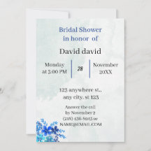 Elegantes, individuell gestaltetes blaues Brautpar