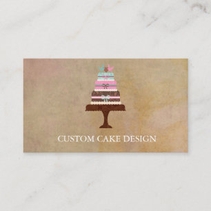 Elegantes, individuelles Cake Design Dekorieren vo Visitenkarte