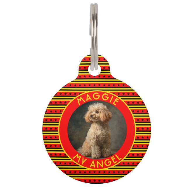 Elegantes individuelles Geschenk für Katzenliebhab Haustiermarke (Vorderseite)
