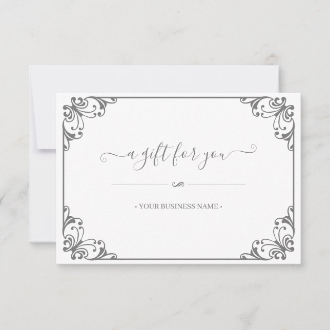 Elegantes, individuelles Geschenkzertifikat Geblüh (Vorderseite)