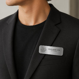 Elegantes individuelles Logo Mitarbeiter Magnetisc Namensschild
