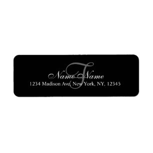 Elegantes individuelles Monogramm-Rücksende-Adress