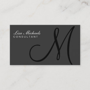 Elegantes Innendekorateur-Monogramm beruflich Visitenkarte