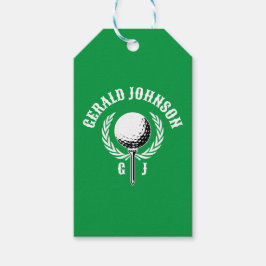 Elegantes Invertiertes Golf Monogram Design Geschenkanhänger
