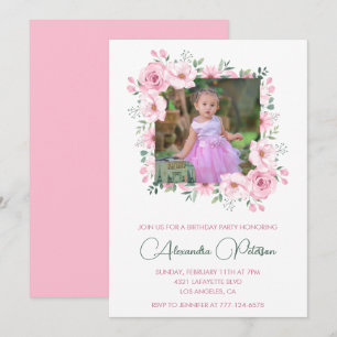 Elégantes invitations pour 3e anniversaire Photo B