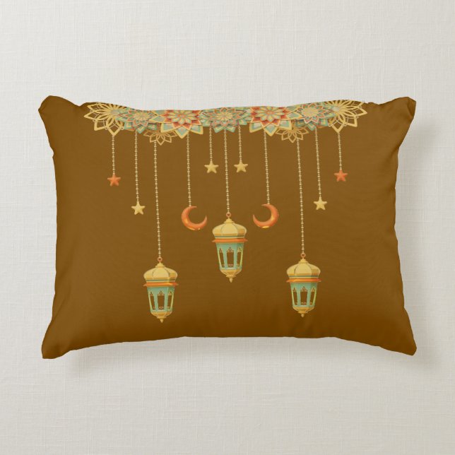 Elegantes islamisches Ramadan Lantern - Festliches Dekokissen (Vorderseite)