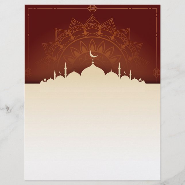 Elegantes islamisches Template Letterhead Briefbogen (Vorderseite)