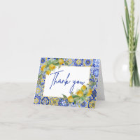 Elegantes italienisches Blue Tiles Lemon Citrus Sc