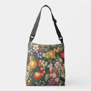 Elegantes italienisches Design mit Obst und Blume Tragetaschen Mit Langen Trägern