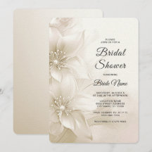 Elegantes Ivory White Blume Brautparty