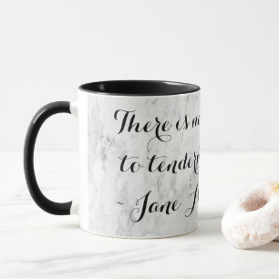 Elegantes Jane Austen Emma Buch Zitat Schwarz Grau Tasse
