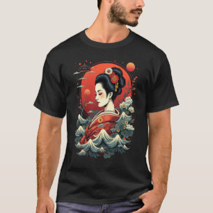 Elegantes japanisches Geisha Art T-Shirt