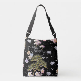 Elegantes japanisches Inspiriertes botanisches Kun Tragetaschen Mit Langen Trägern