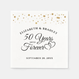 Elegantes Jubiläum 50 JAHRE IN FEIERLICHE Herzen Serviette