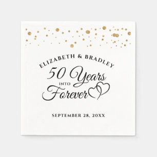 Elegantes Jubiläum 50 JAHRE IN FEIERLICHE Herzen Serviette