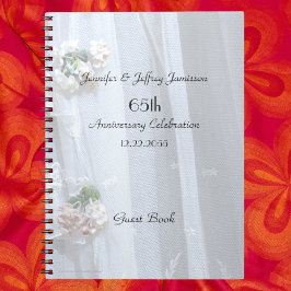 Elegantes Jubiläum Party Gästebuch, Vintage Spitze Notizblock