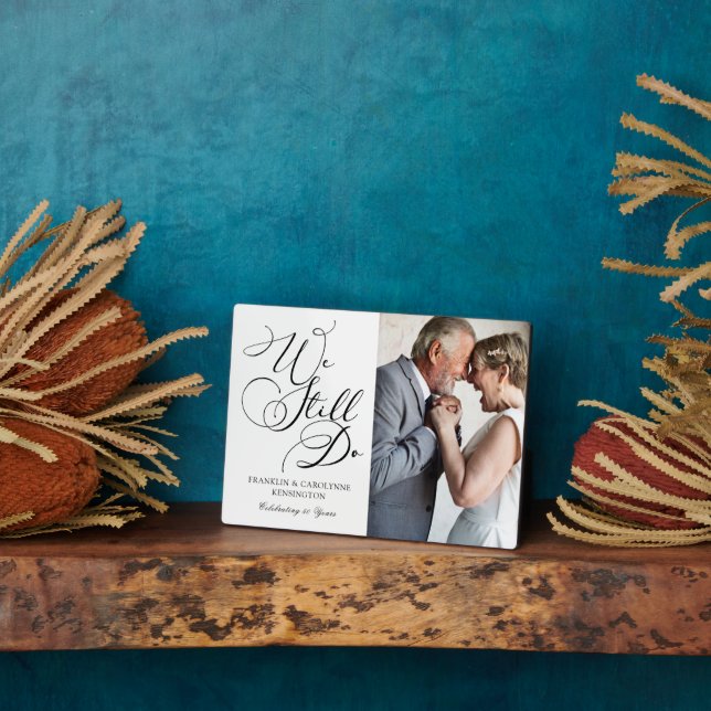 Elegantes Jubiläum Vow Renewal Foto Fotoplatte (Seite)