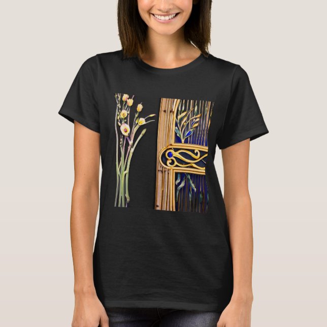 Elegantes Jugendstil - Fließbanddesign T-Shirt (Vorderseite)