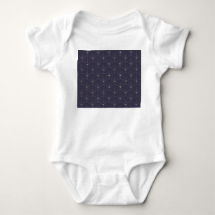 Elegantes Jugendstil, minimalistisches Muster. Baby Strampler