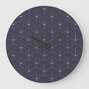 Elegantes Jugendstil, minimalistisches Muster. Große Wanduhr