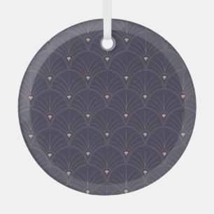 Elegantes Jugendstil, minimalistisches Muster. Ornament Aus Glas