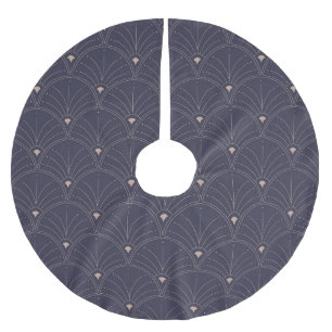 Elegantes Jugendstil, minimalistisches Muster. Polyester Weihnachtsbaumdecke