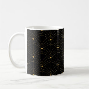 Elegantes Jugendstil-nahtloses Muster. Abstrakte M Kaffeetasse