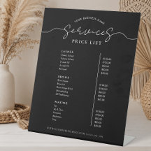 Elegantes Kalligrafie-Script Minimalpreisliste Men
