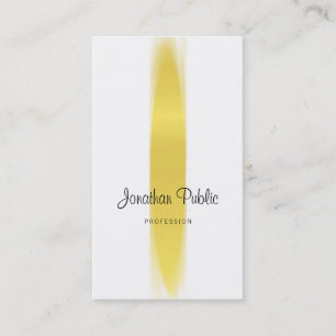 Elegantes Kalligrafie Script Trendy Gold Schlicht Visitenkarte