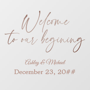 Elegantes Kalligrafie-Skript Einfache Bohemische M Fensteraufkleber